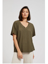 Moodo Maslinasta bluza s V-izrezom Moodo
