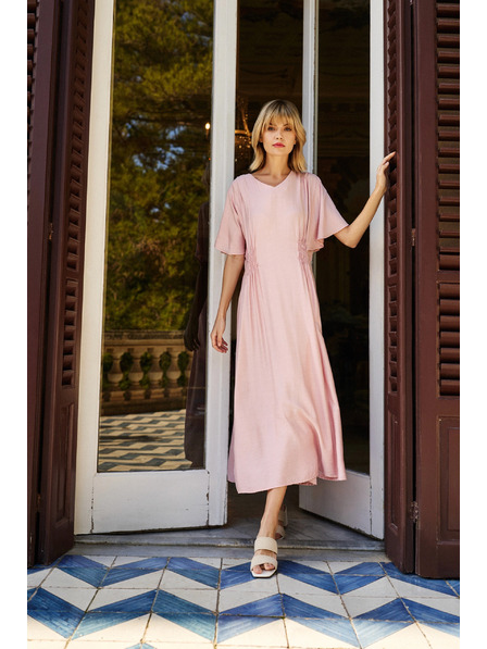 Moodo Ružasta midi haljina Moodo