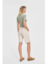 Moodo Pamučne kratke hlače sa pojasom bež Moodo