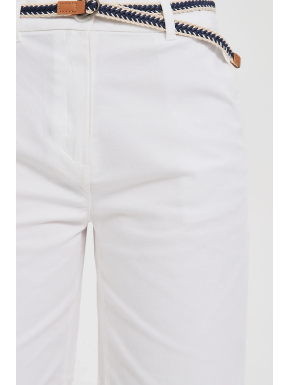 Moodo Pamučne kratke hlače sa pojasom bijele Moodo