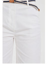 Moodo Pamučne kratke hlače sa pojasom bijele Moodo