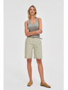 Moodo Pamučne kratke hlače sa pojasom maslinaste Moodo