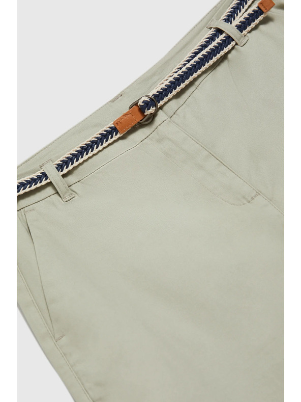 Moodo Pamučne kratke hlače sa pojasom maslinaste Moodo