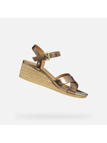 Geox Bež ženske sandale Geox Ischia Corda