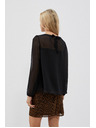 Moodo Crna ženska bluza s volanima Moodo