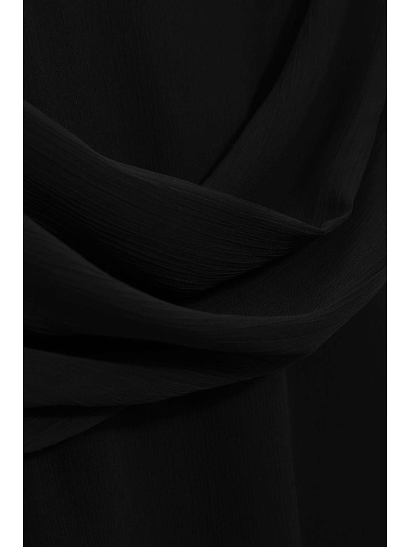 Moodo Crna ženska bluza s volanima Moodo