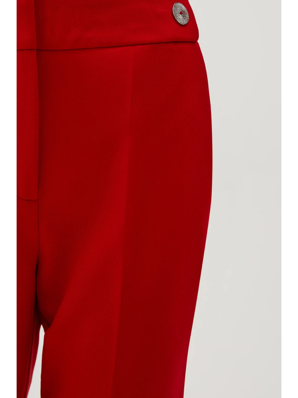 Moodo Crvene Moodo nabrane ravne hlače