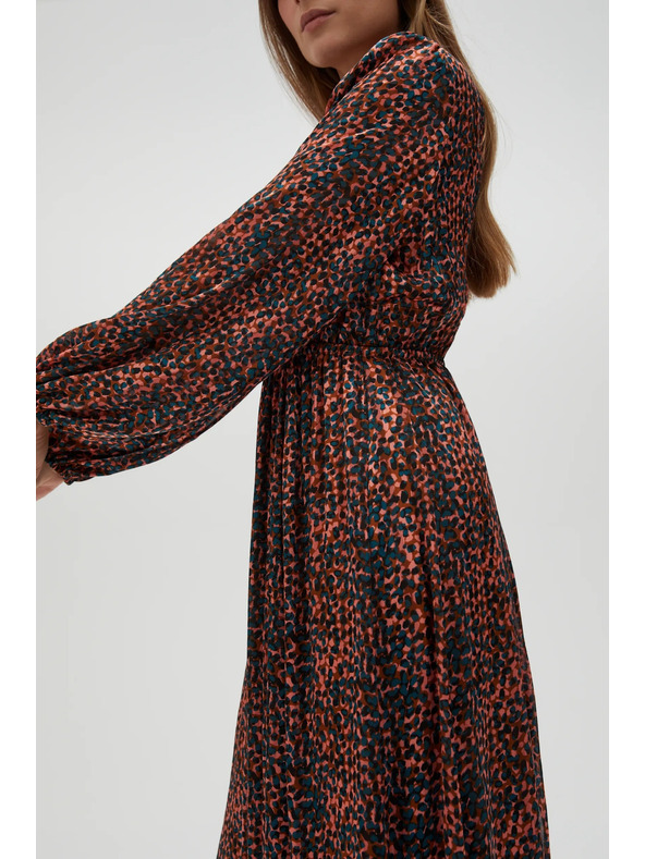Moodo Narančasto-smeđa ženska Moodo haljina s uzorkom