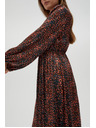 Moodo Narančasto-smeđa ženska Moodo haljina s uzorkom