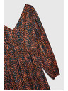 Moodo Narančasto-smeđa ženska Moodo haljina s uzorkom