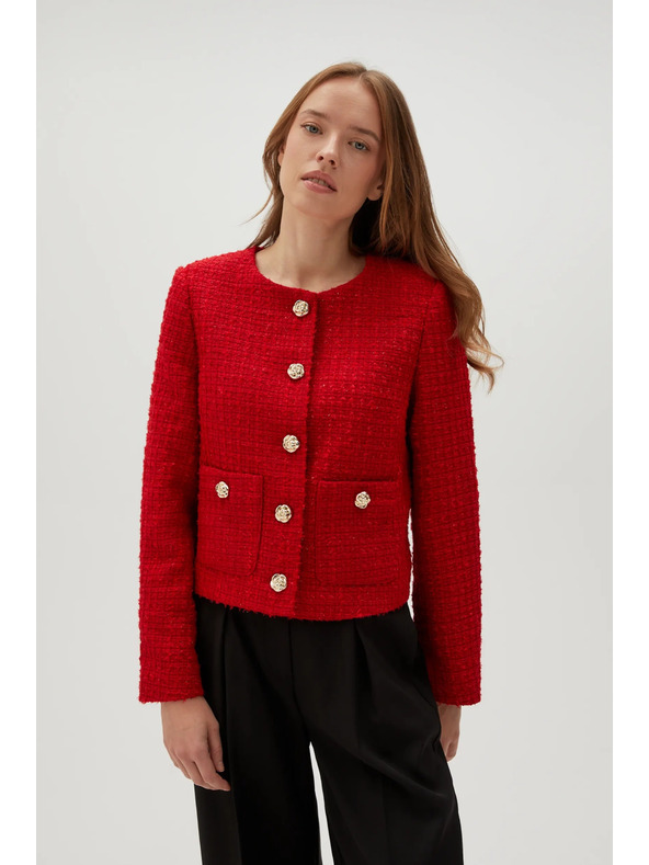 Moodo Moodo crvena jakna s gumbima