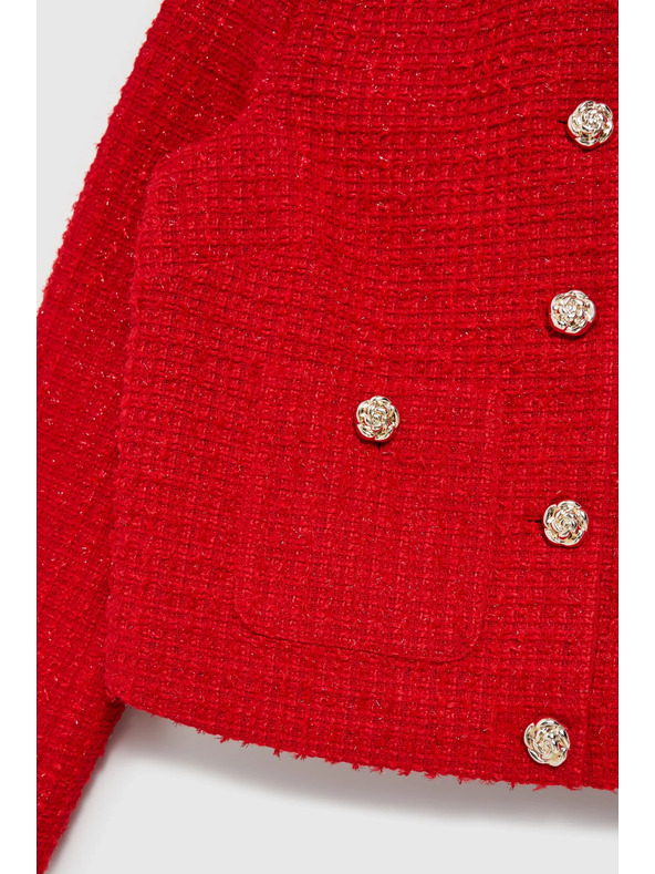Moodo Moodo crvena jakna s gumbima