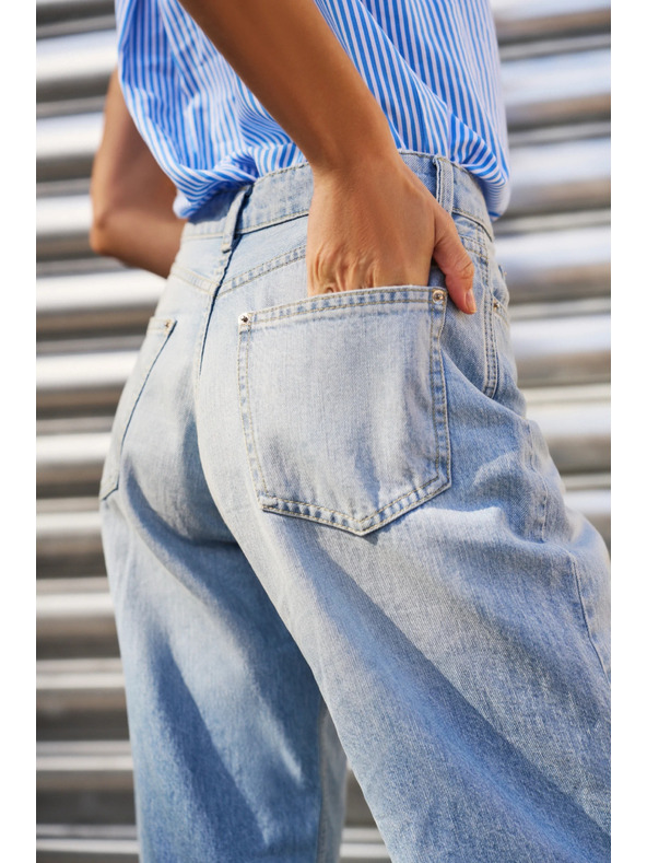 Moodo Plave ženske rastrgane traperice Moodo