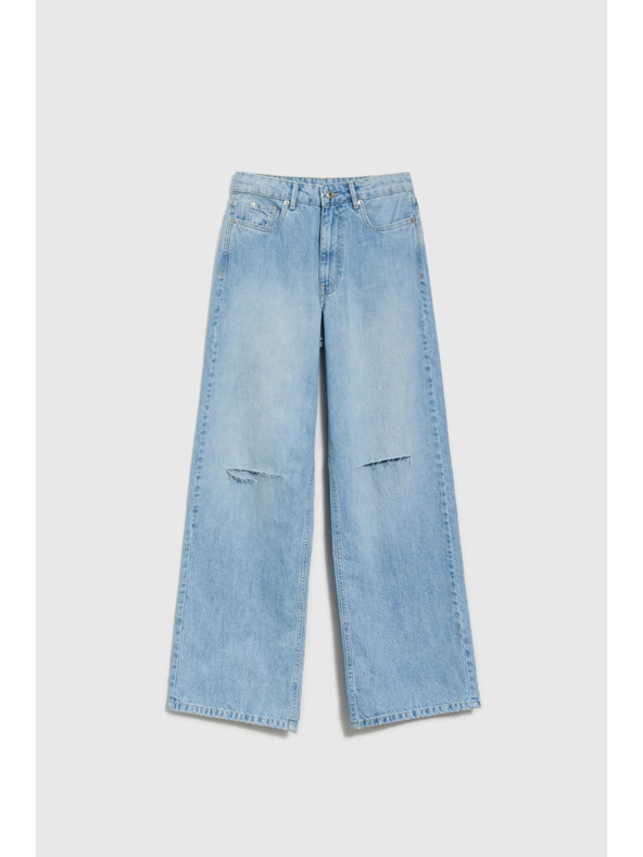 Moodo Plave ženske rastrgane traperice Moodo