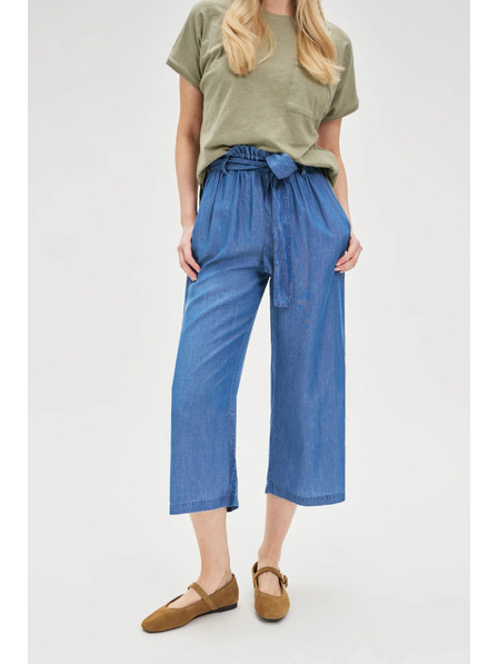 Moodo Plave ženske široke hlače Moodo