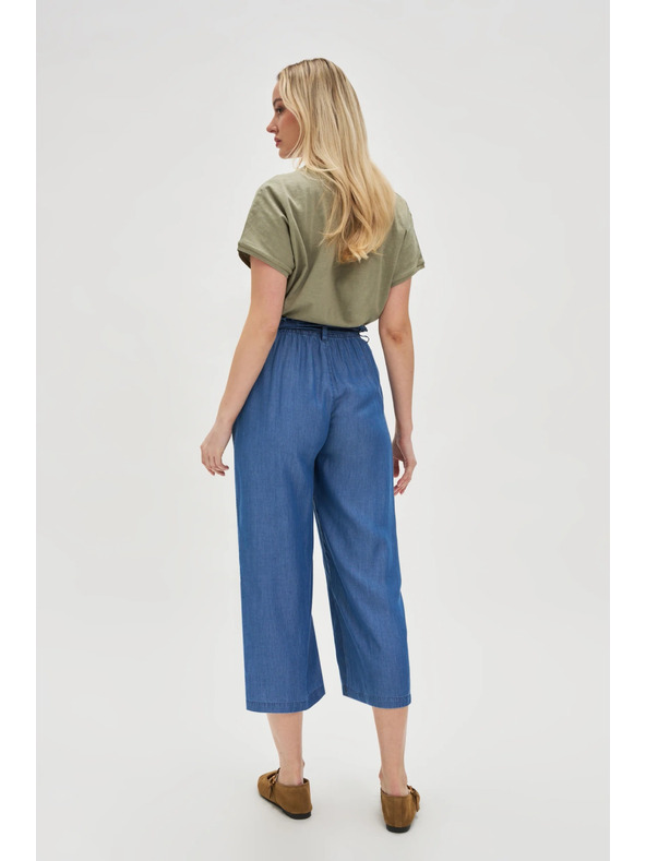 Moodo Plave ženske široke hlače Moodo