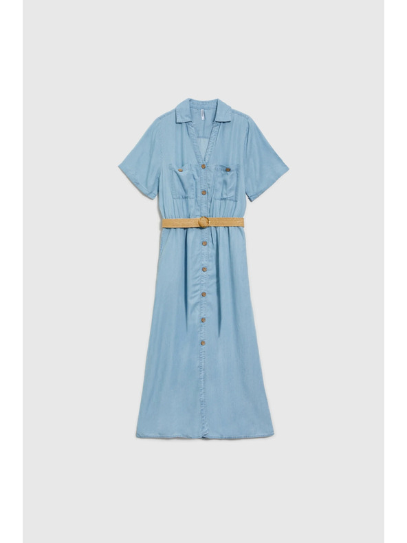 Moodo Moodo plava ženska košulja haljina