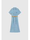 Moodo Moodo plava ženska košulja haljina