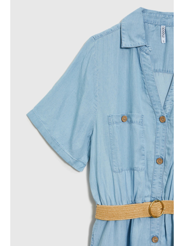 Moodo Moodo plava ženska košulja haljina