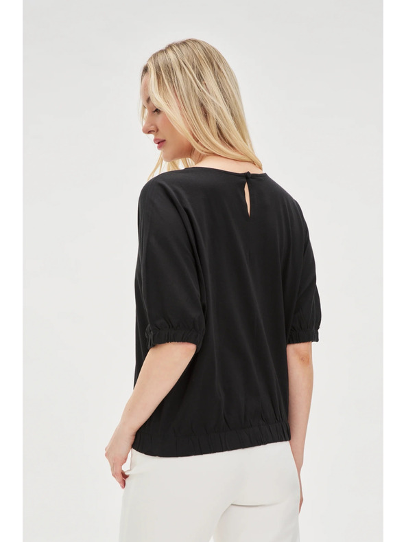 Moodo Crna ženska pamučna majica Moodo