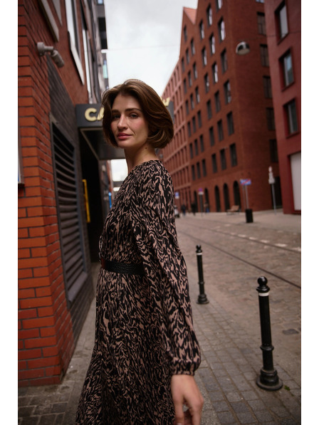 Moodo Smeđe uzorkovane haljine Moodo