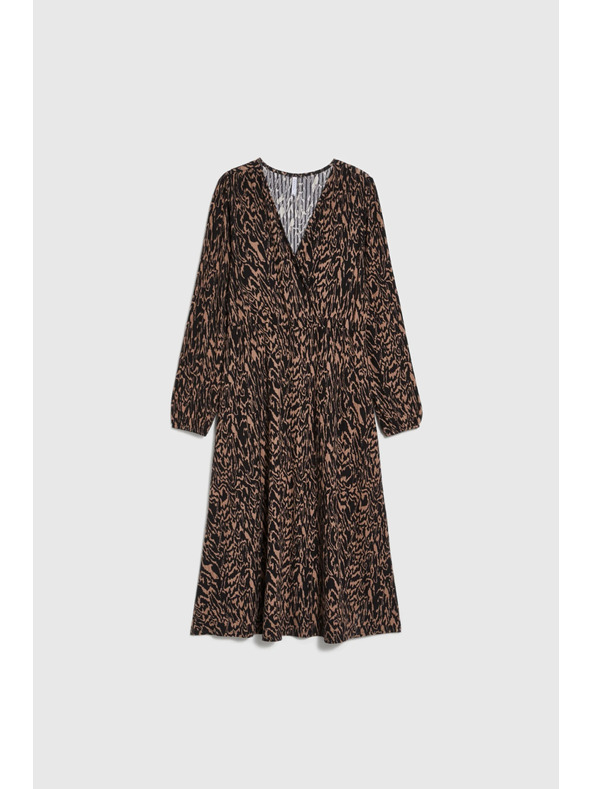 Moodo Smeđe uzorkovane haljine Moodo
