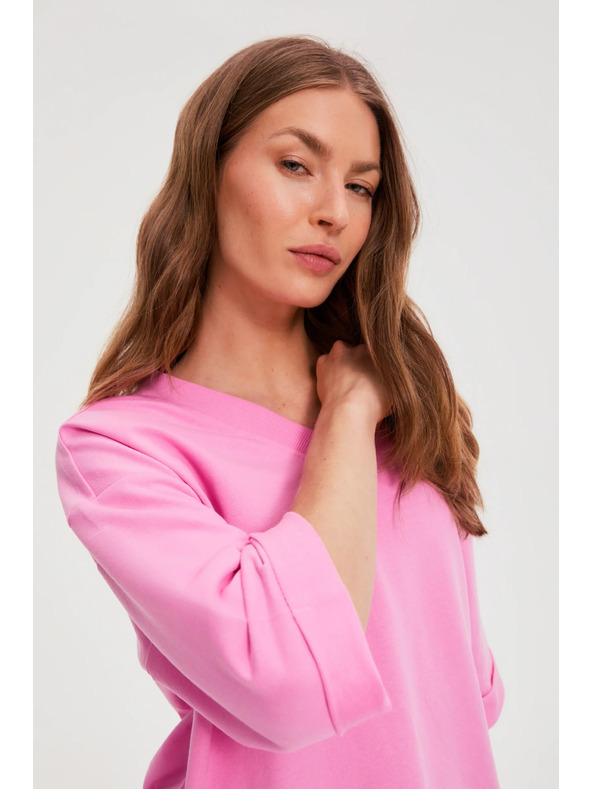 Moodo Bluza s V izrezom ružičasta Moodo
