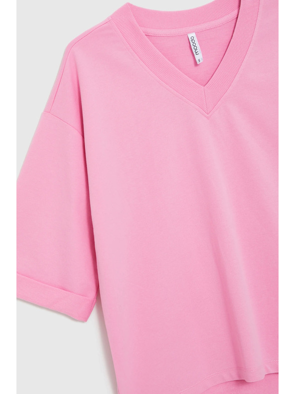 Moodo Bluza s V izrezom ružičasta Moodo