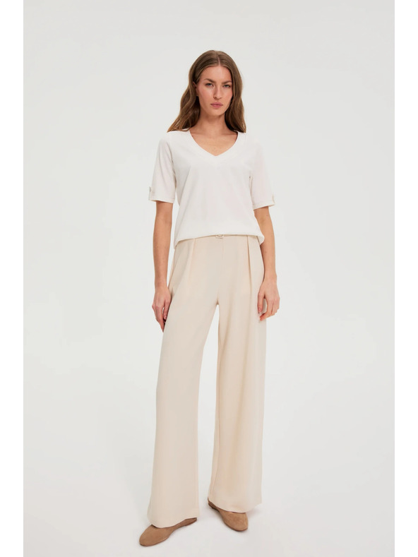 Moodo Bijela bluza s V-izrezom Moodo