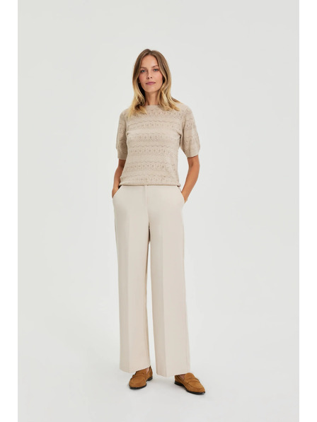 Moodo Bež hlače sa naborima Moodo