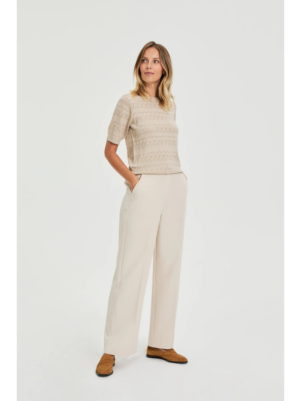 Moodo Bež hlače sa naborima Moodo