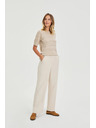 Moodo Bež hlače sa naborima Moodo