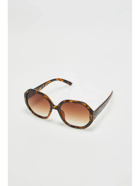 Moodo Naočale s okruglim staklima smeđe Moodo