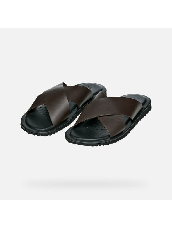 Geox Crne muške papuče Geox Erice