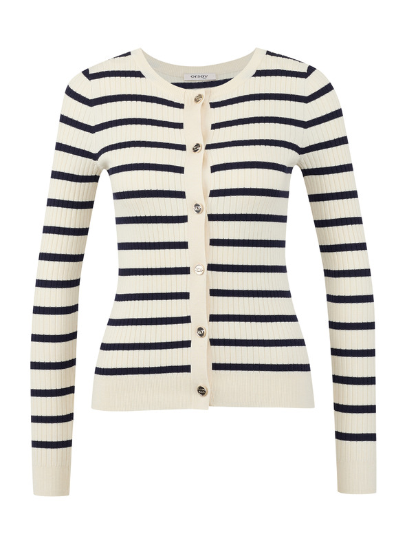 Orsay Krem prugasti ženski kardigan ORSAY