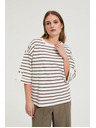 Moodo Prugasta dukserica bijela Moodo