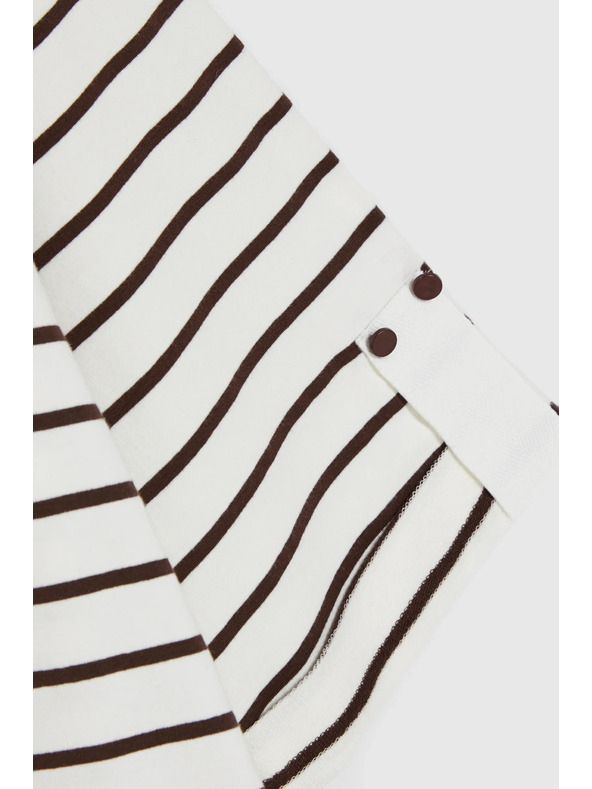 Moodo Prugasta dukserica bijela Moodo