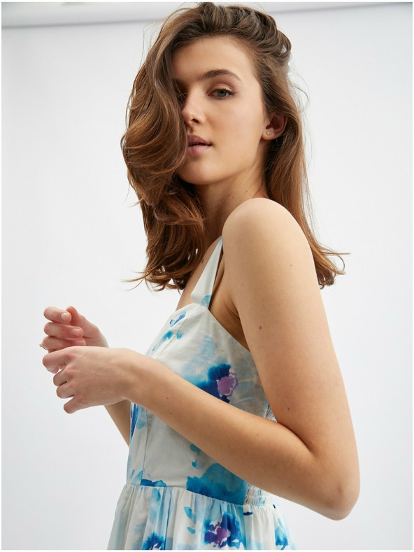 Orsay Plavo-bijele ženske cvjetne haljine ORSAY