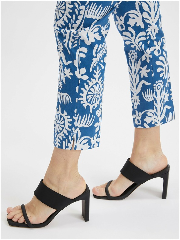 Orsay Bijelo-plave ženske hlače s uzorkom ORSAY