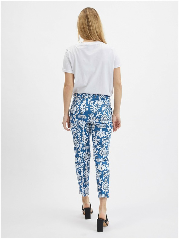 Orsay Bijelo-plave ženske hlače s uzorkom ORSAY