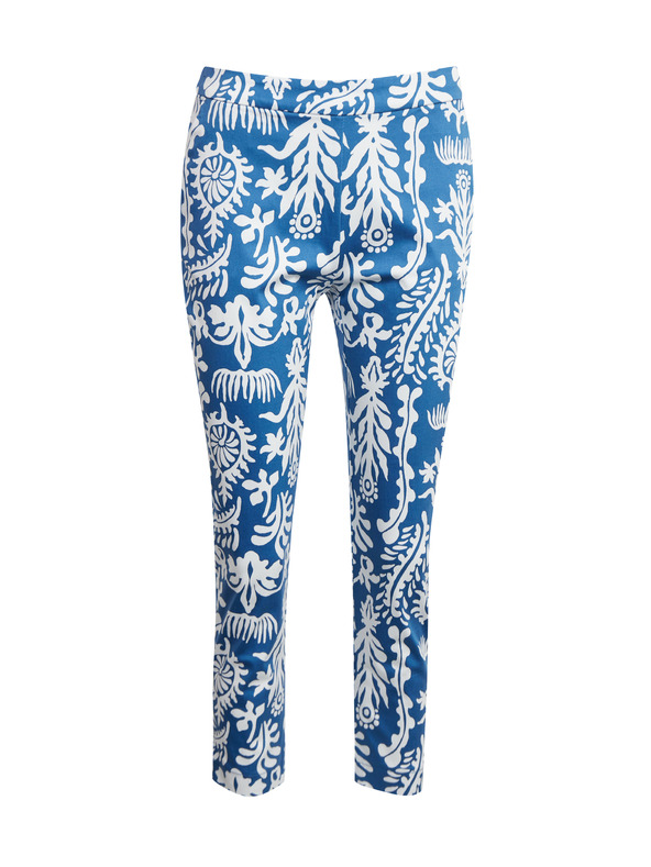 Orsay Bijelo-plave ženske hlače s uzorkom ORSAY