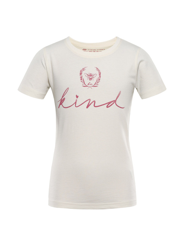 ALPINE PRO Dječja majica od organskog pamuka ALPINE PRO ECOMO 2 creme varijanta pa