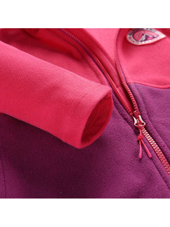 ALPINE PRO Ljubičasto-ružičasta dječja flis majica ALPINE PRO SIUSO