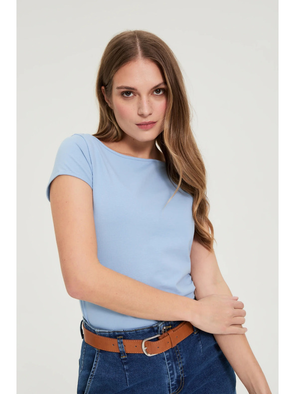 Moodo Pamučna majica plava Moodo