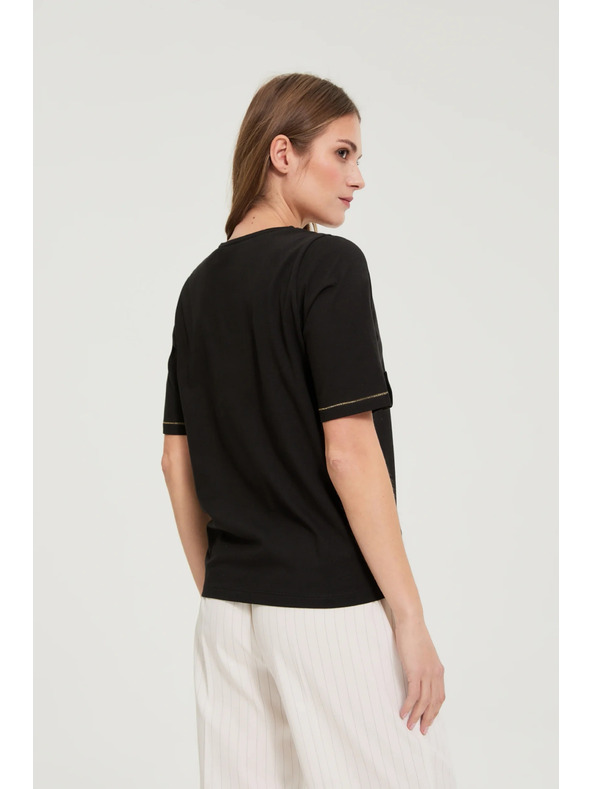 Moodo Bluza s V izrezom crna Moodo