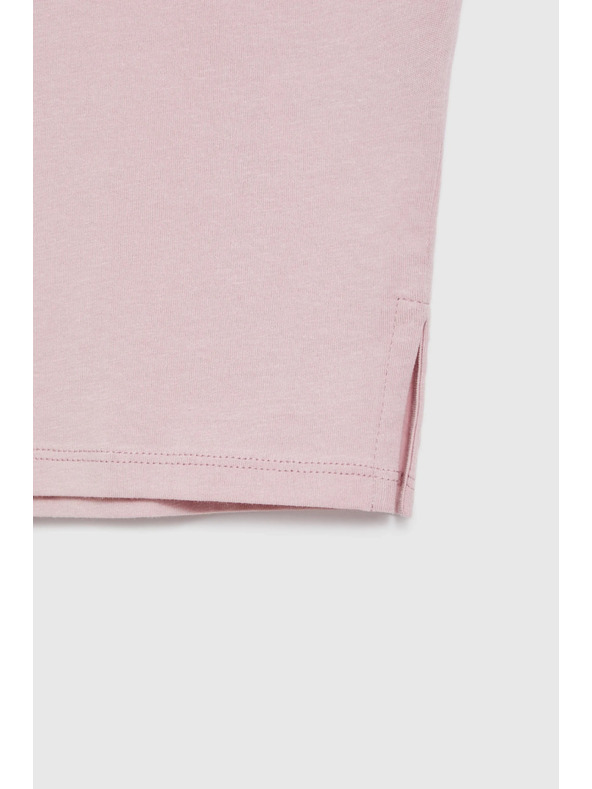 Moodo Pamučna majica s V izrezom svjetlo ružičaste Moodo