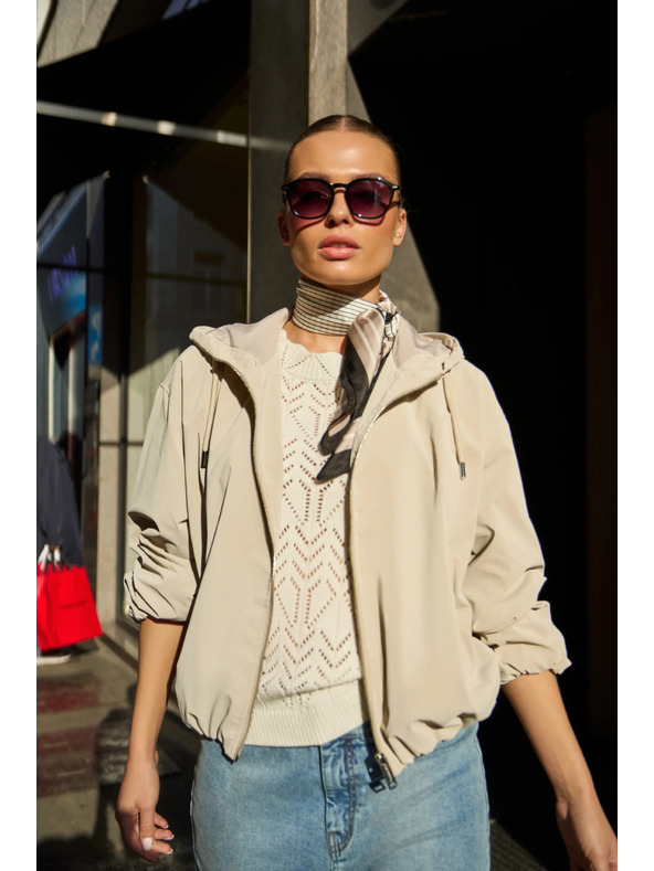 Moodo Tanka jakna sa kapuljačom bež Moodo