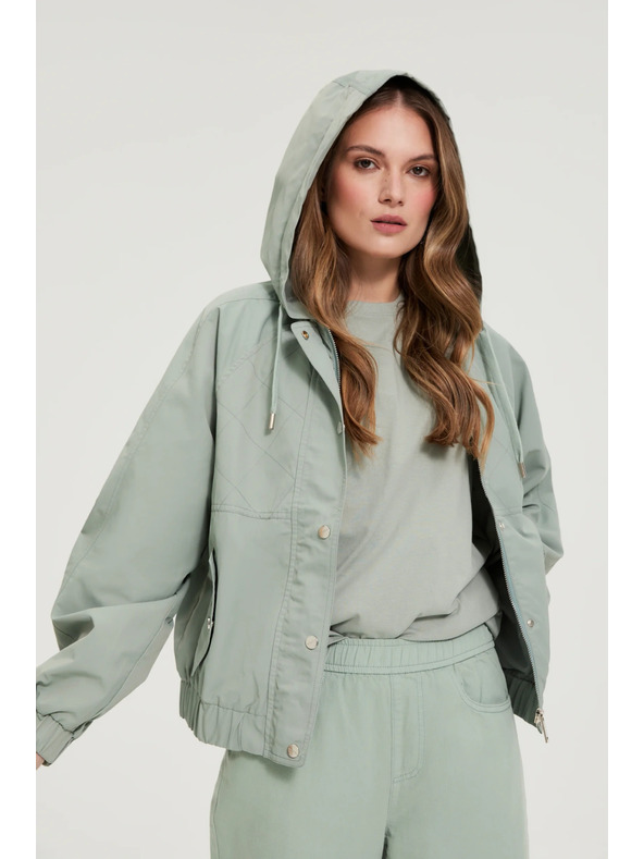 Moodo Kratka jakna maslinasto zelena Moodo