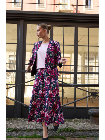 Moodo Suknja sa cvjetovima tamno plava Moodo