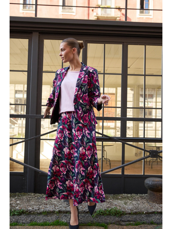 Moodo Suknja sa cvjetovima tamno plava Moodo